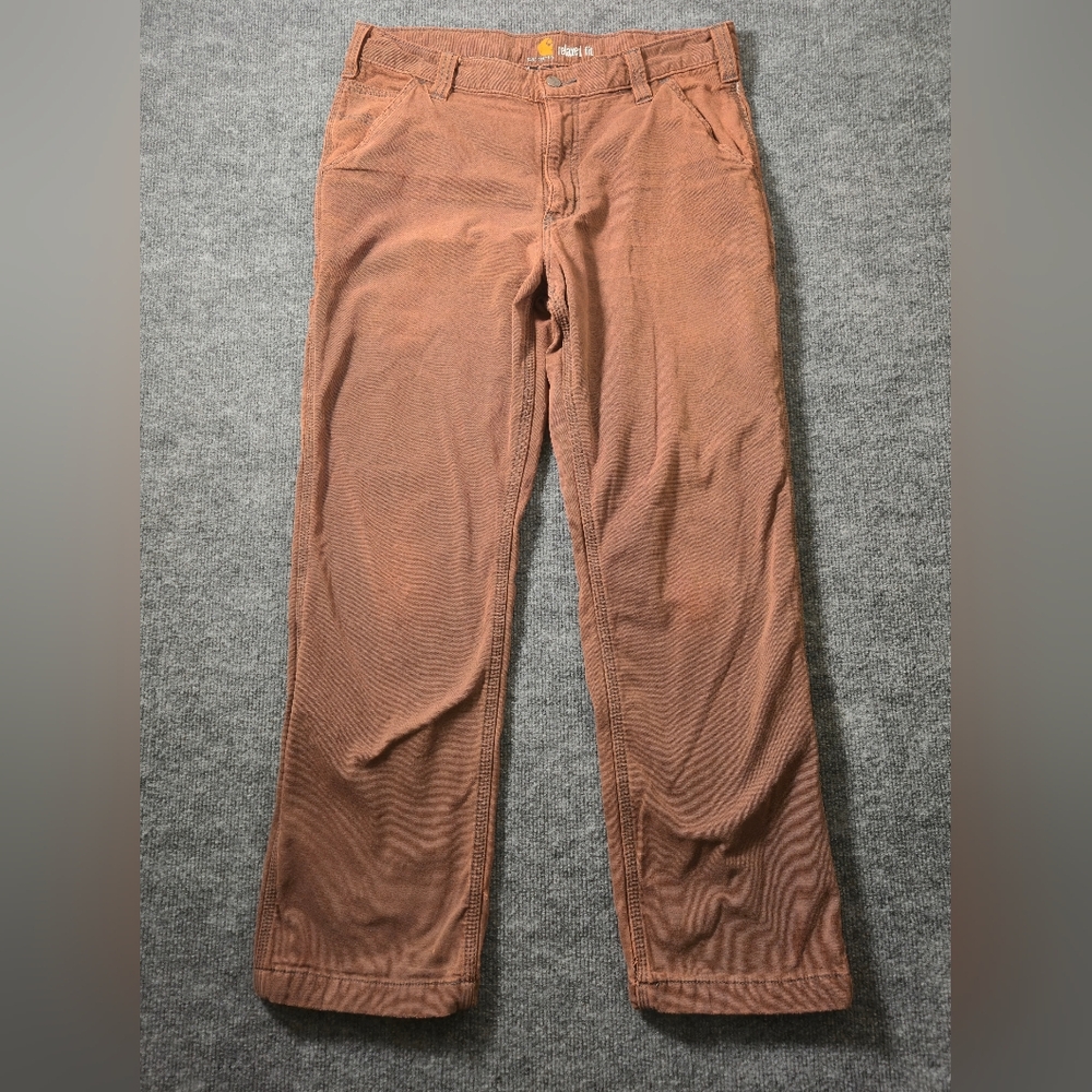 Carhartt Relax Fit Distressed Brown‎ Dungerie Utility Work Pants Size 43x30
